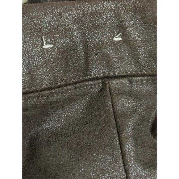 Faux Suede Chocolate Brown Chico’s Pull On Pants Size Medium - Picture 8 of 9
